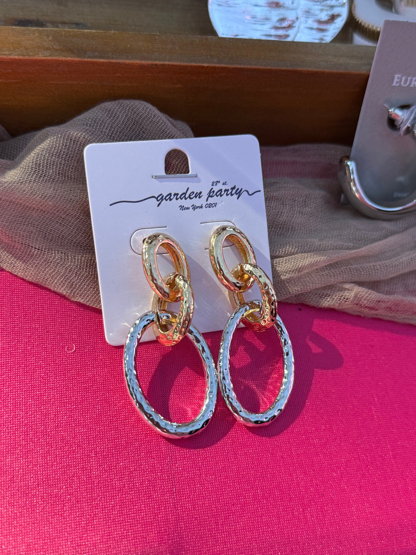 Two-Toned Link Earrings