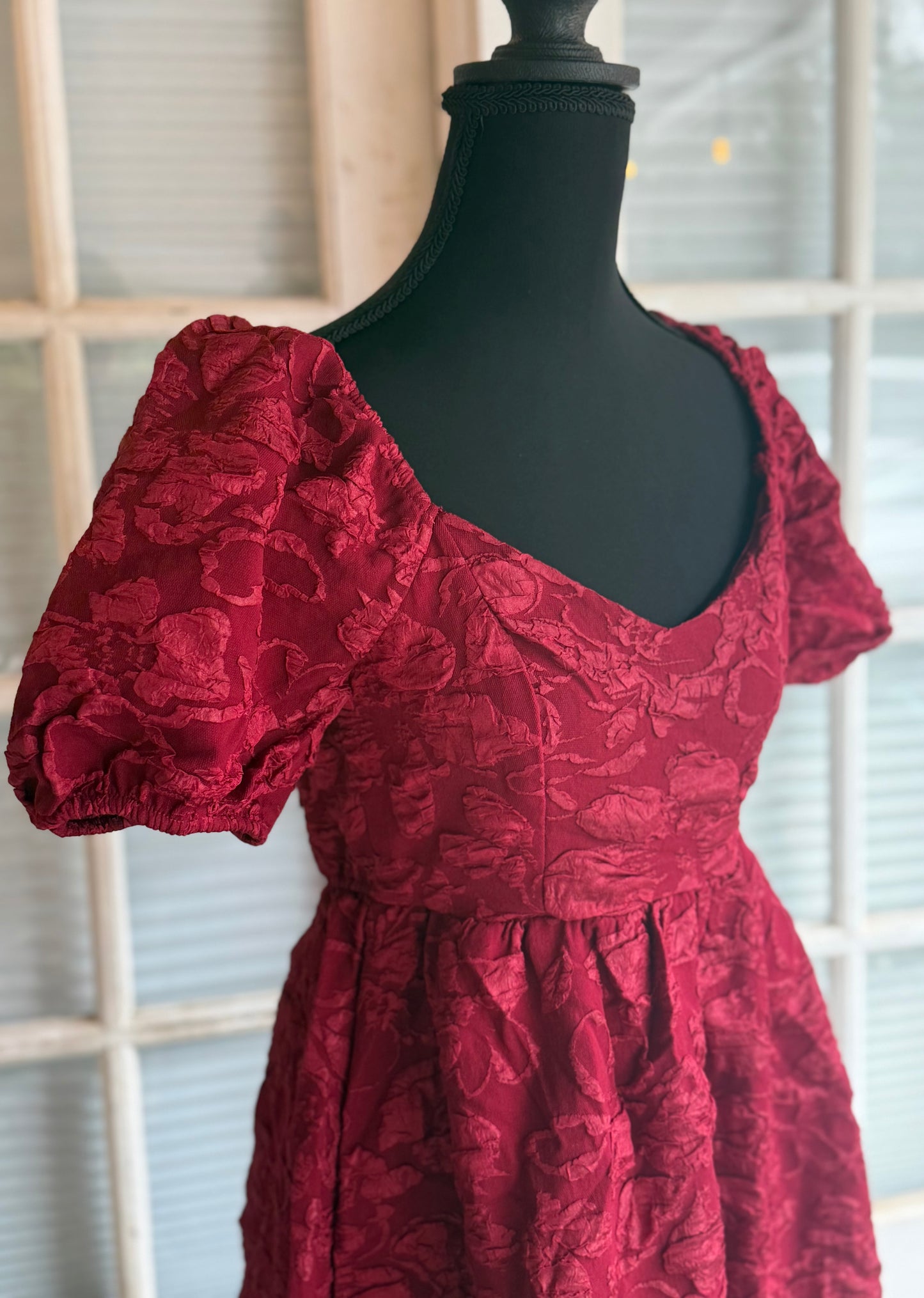 Aurora Midi Dress- Ruby