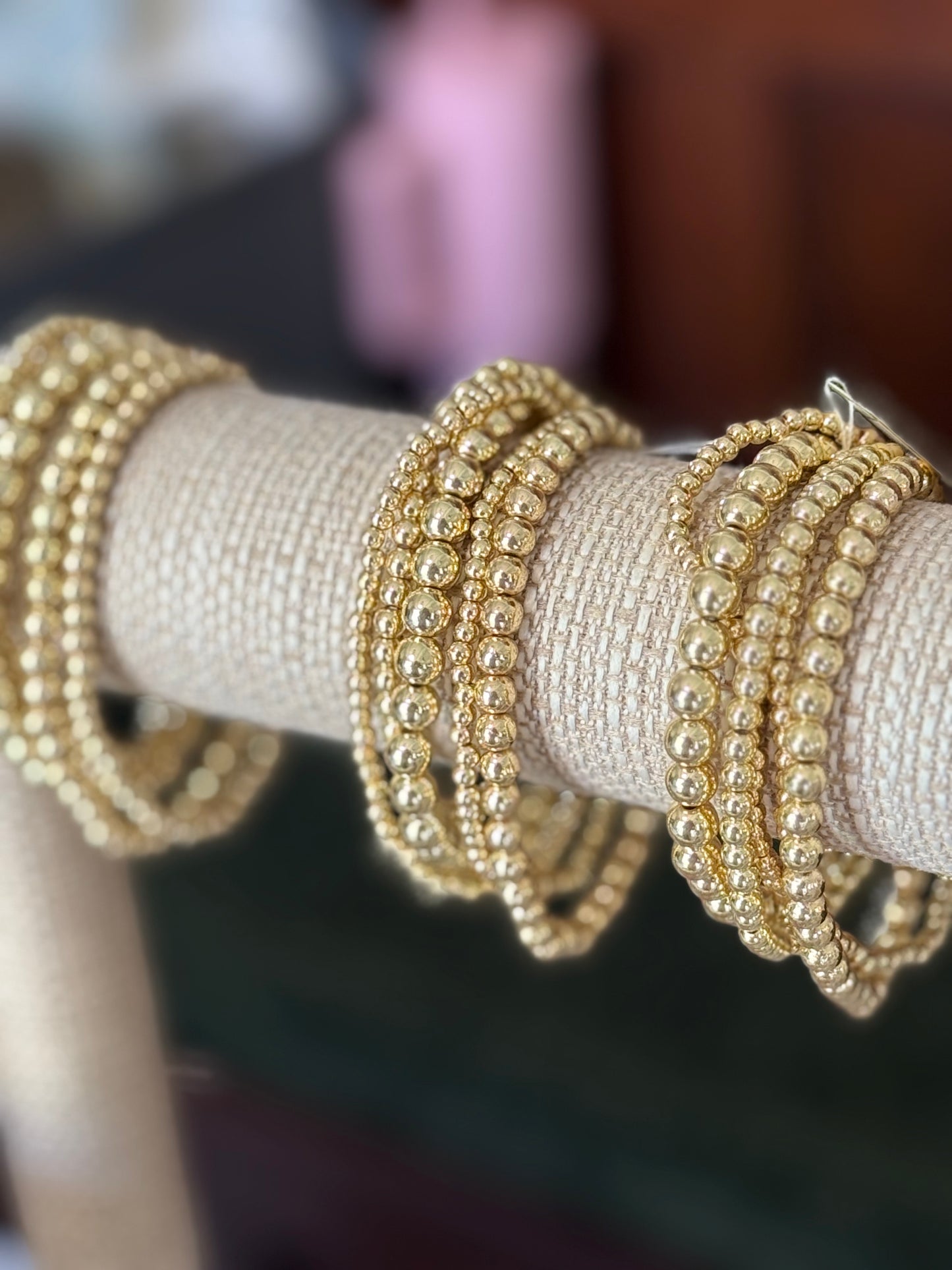 Beaded Gold Bracelet Set