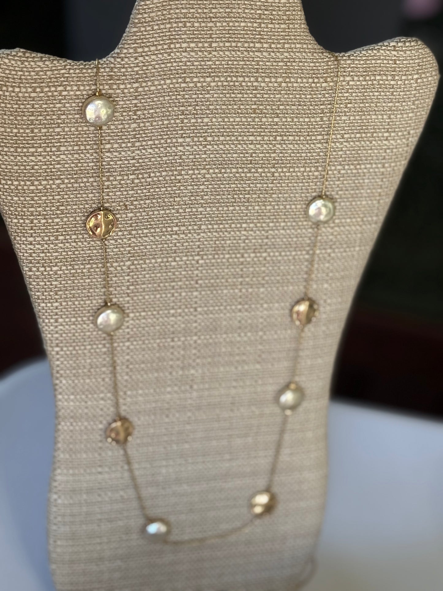 Mixed Pearl Necklace with studs