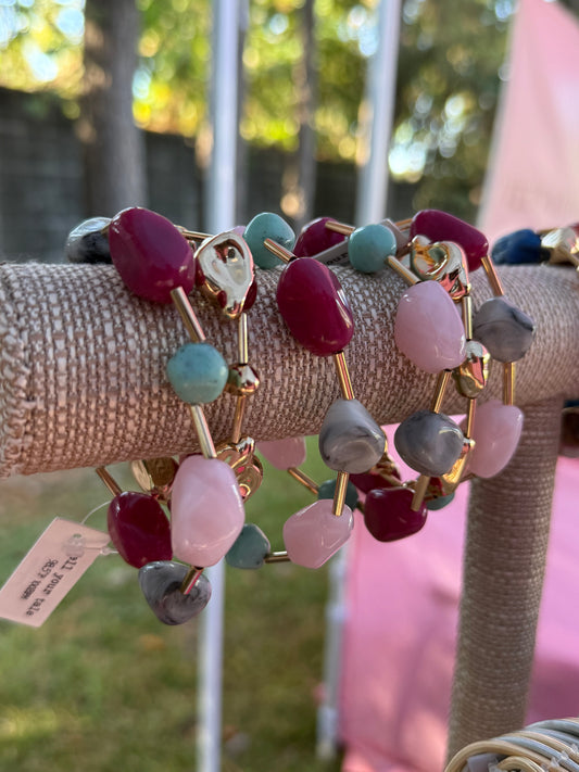 Fuschia Bracelet Stack (3)
