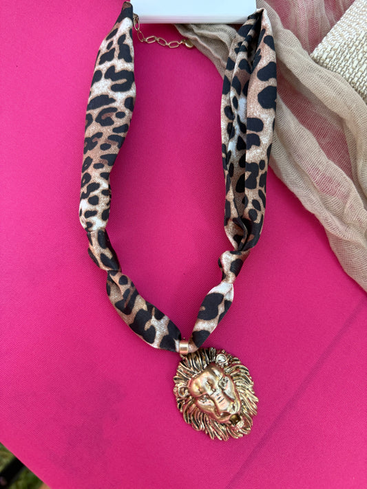 Lion Scarf Necklace
