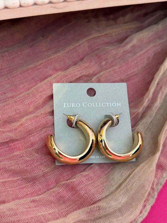 Gold Euro Hoops